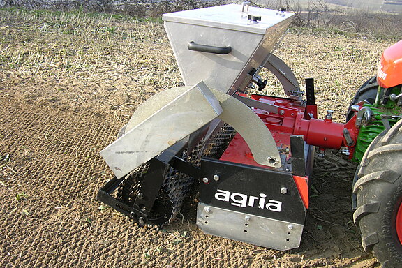 agria 5900 Taifun with front mounted power harrow and mounted lawn sowing machine agria 5900 Taifun with front mounted power harrow and mounted lawn sowing machine