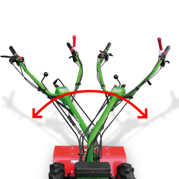 Lenkholm in beide Richtungen seitlich schwenkbar Lenkholm in beide Richtungen seitlich schwenkbar