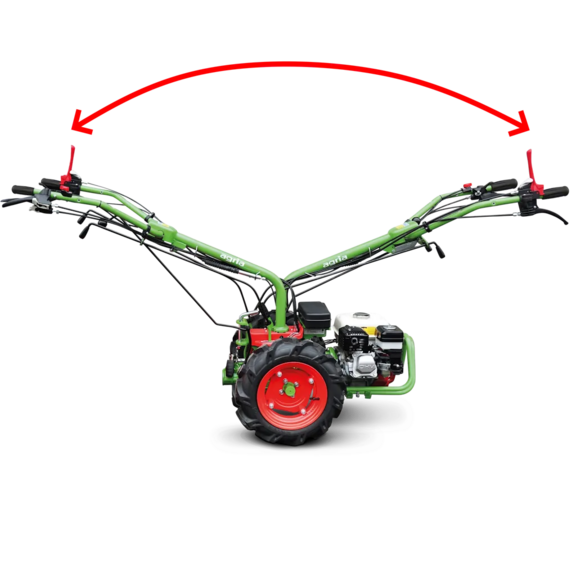 Lenkholm um 180° drehbar Lenkholm um 180° drehbar