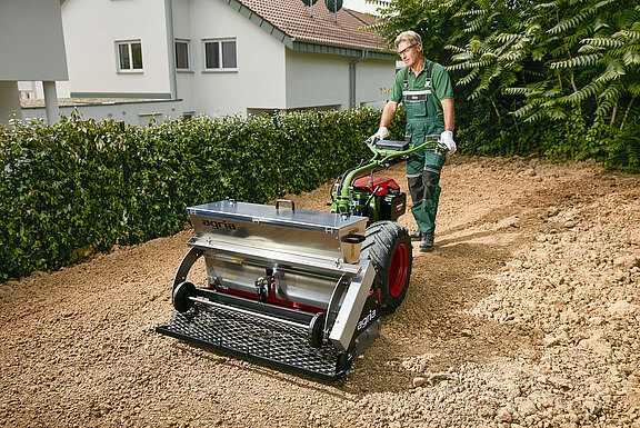 agria 3400 with front mounted power harrow and mounted lawn sowing machine agria 3400 with front mounted power harrow and mounted lawn sowing machine