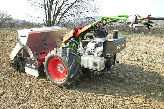 agria 5900 Taifun with front mounted power harrow and mounted lawn sowing machine agria 5900 Taifun with front mounted power harrow and mounted lawn sowing machine