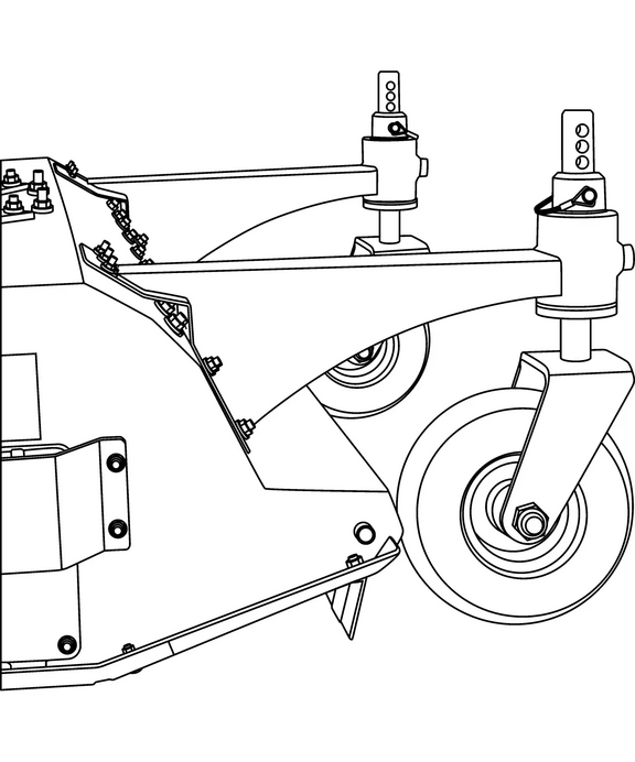 Paar Frontlaufräder für Schlegelmulcher Paar Frontlaufräder für Schlegelmulcher